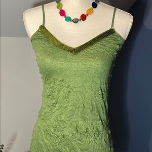 Green Spaghetti Strap Top
